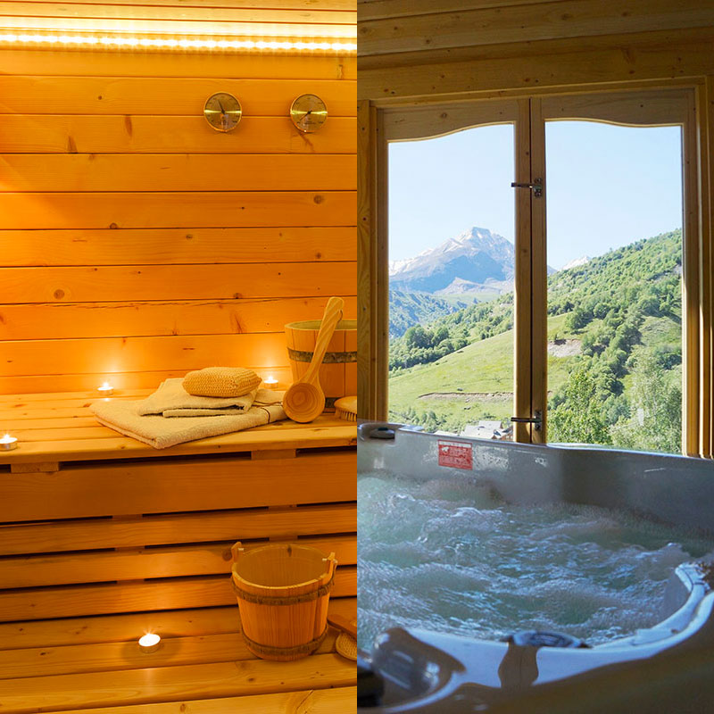 Jacuzzi et Sauna